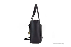 Michael Kors Maisie Large Black Pebbled Leather 3-in-1 Multifunctional Crossbody Clutch Tote Bag